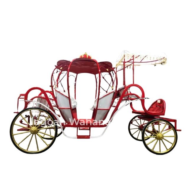 Red Pumpkin Carriage with Canopy