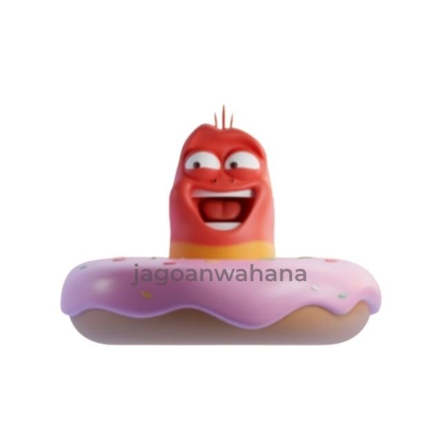 Larva Red on Donut