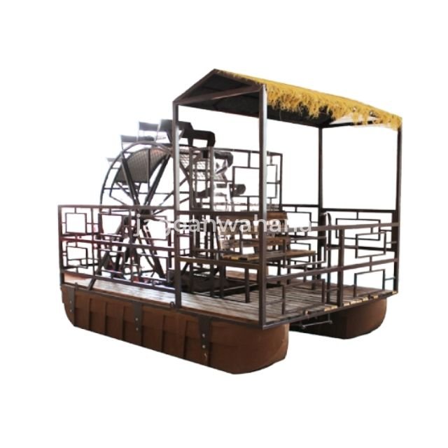 Trendy Retro Waterwheel Boat