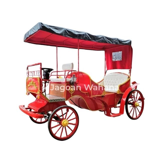 Red Classic Carriage with Canopy 3